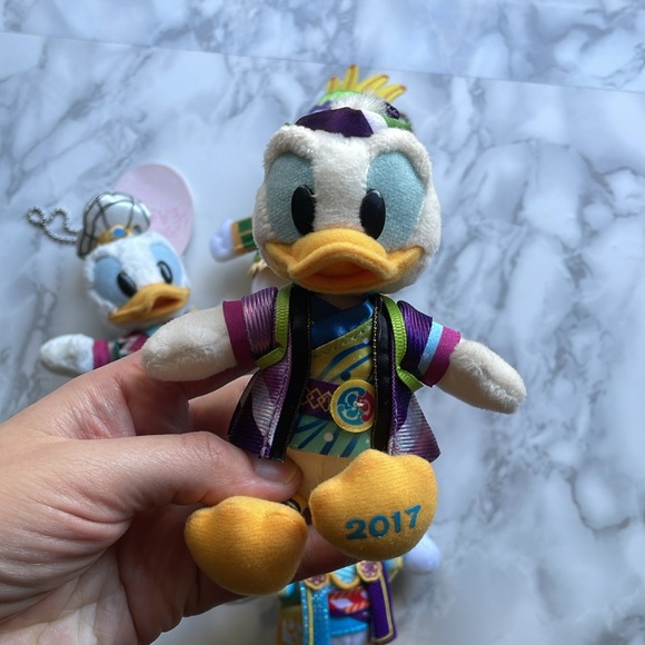 JAPAN Tokyo Disney Land / Disney Sea Donald duck plush keychain LOT - Picture 6 of 10